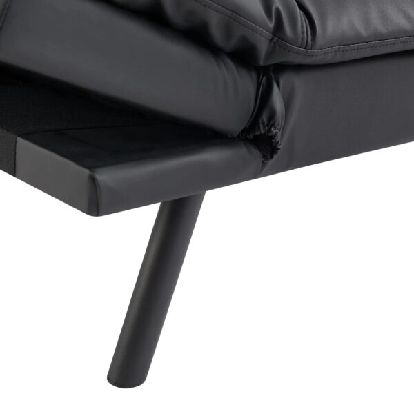 Mainstays Faux Leather Memory Foam Futon Sofa - 72in. X 34in. X 32in - Image 6