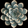 Decorative Metal Wall Flower Sculpture 20in x 20in - Image 2