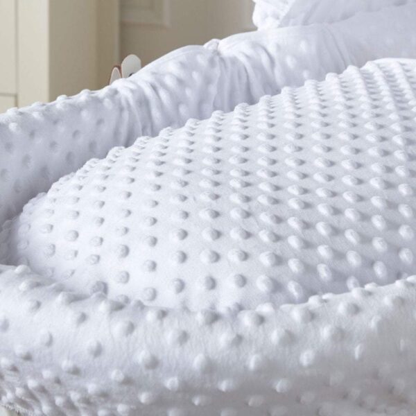 White Dimple Wicker Baby Moses Basket - Image 4