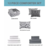 Amalie 12 Piece Reversible Ensemble Comforter Sets, Created For Macy's - Cal King - Image 3