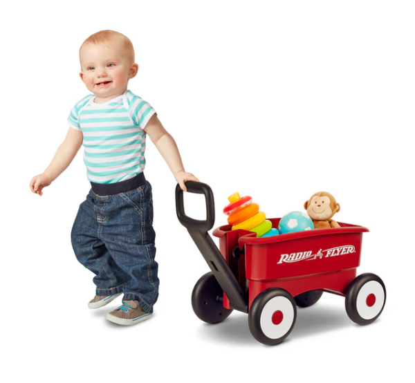 Radio Flyer My 1st 2-in-1 Play Wagon Push Walker For Kids