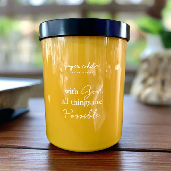 Paper White Brushed Cashmere Scented Candle - 14.8oz