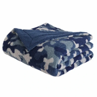 Life Comfort Sherpa Fleece Kids Blanket - Blue