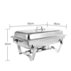 Professional Catering Stainless Steel Stackable Chafing Dish - 8.5L - Image 4