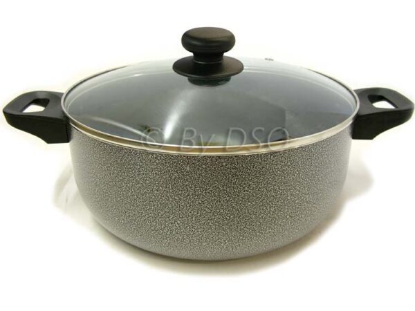 Prima 8pc Aluminum Non-Stick Sauce Pot Set With Stone Vein - Image 3