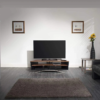 Light Oak Stand Chrome Entertainment Center & TV Stand - Image 2