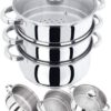 Prima 22cm 3-Tier Steamer With Glass Lid - 3pc - Image 12