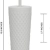 ZAK DESIGNS Cora 24oz Insulated Tumblers With Straw - 2 Pack - Image 2