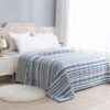 Charisma Reversible Down Alternative Blanket ''Strip Blue'' - 98" x 96" - Image 3