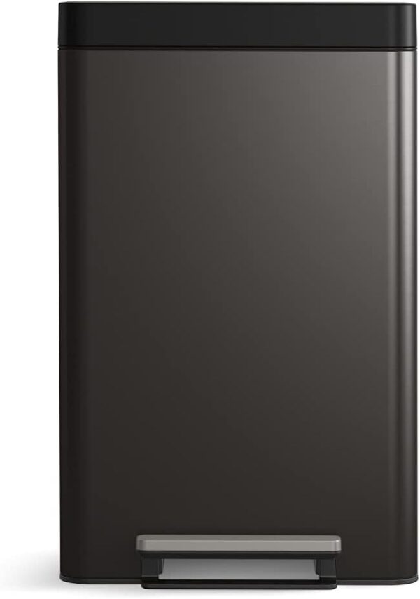 KOHLER 47L Step Trash Can - Black Stainless - Image 2
