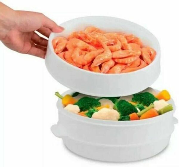 Eazy Cook 2-Tier Microwave Food Steamer - Image 8