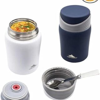 High Sierra 24oz Stainless Steel Vacuum Insulated Food Flask - 2pc