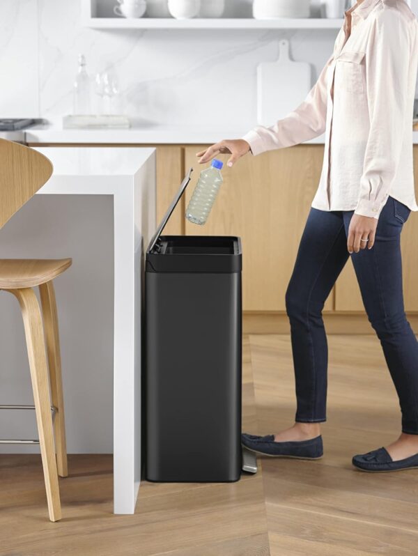KOHLER 47L Step Trash Can - Black Stainless - Image 3