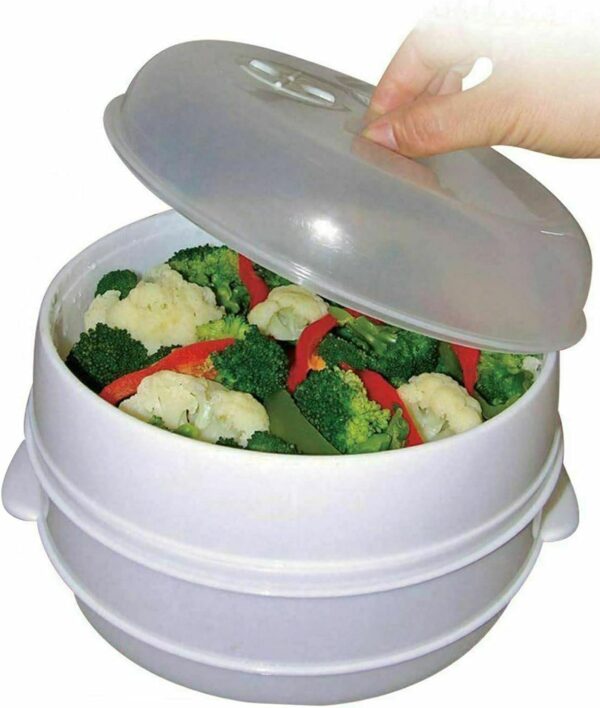 Eazy Cook 2-Tier Microwave Food Steamer - Image 5