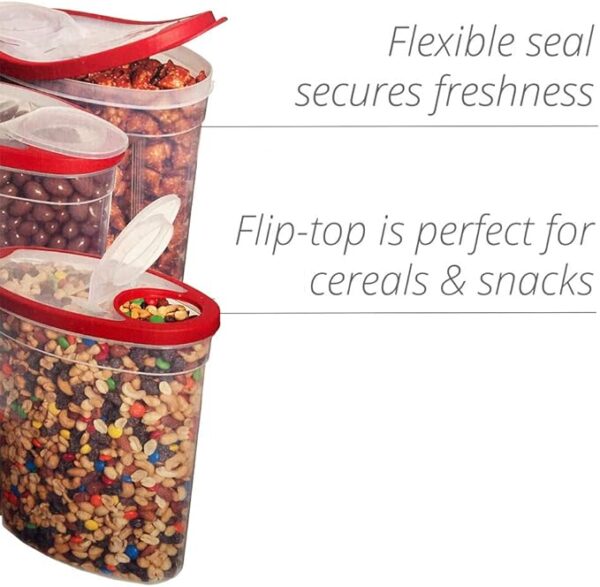 Rubbermaid 3pc Cereal/Snack Storage Container - Image 4