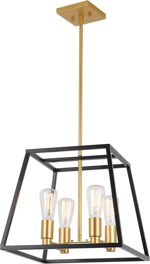 Artika Carter Square 4-Light Pendant Light Fixture, Kitchen Island Chandelier - Image 6