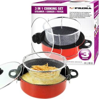 Prima 3 in 1 Cooking Set - Steamer, Cooker & Fryer
