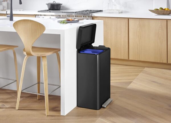 KOHLER 47L Step Trash Can - Black Stainless - Image 4