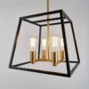 Artika Carter Square 4-Light Pendant Light Fixture, Kitchen Island Chandelier
