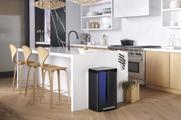KOHLER 47L Step Trash Can - Black Stainless - Image 5