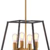 Artika Carter Square 4-Light Pendant Light Fixture, Kitchen Island Chandelier - Image 3