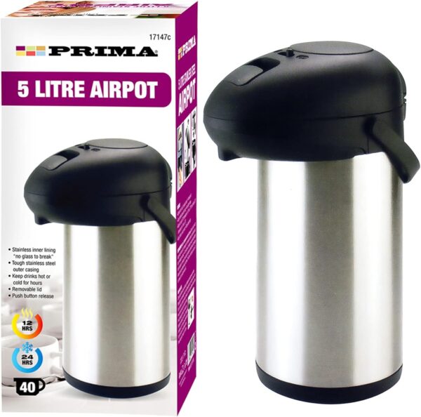 Prima 5 Litre Stainless Steel Airpot Flask