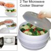 Eazy Cook 2-Tier Microwave Food Steamer