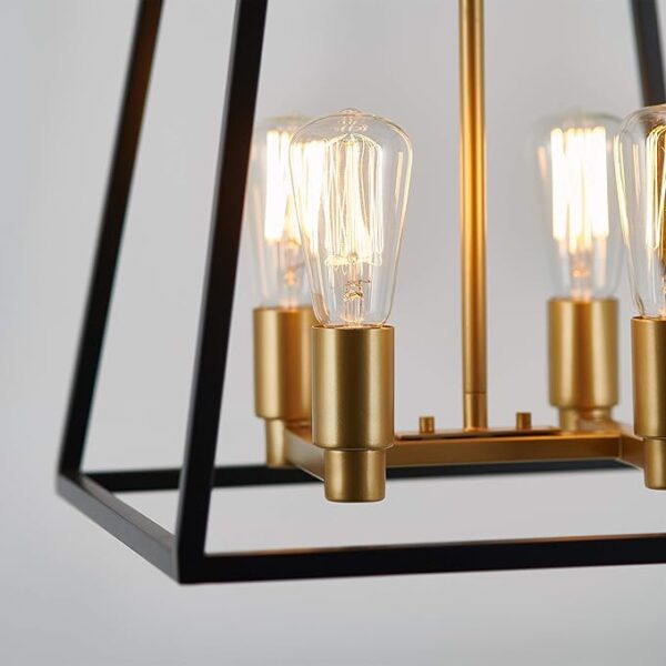 Artika Carter Square 4-Light Pendant Light Fixture, Kitchen Island Chandelier - Image 8