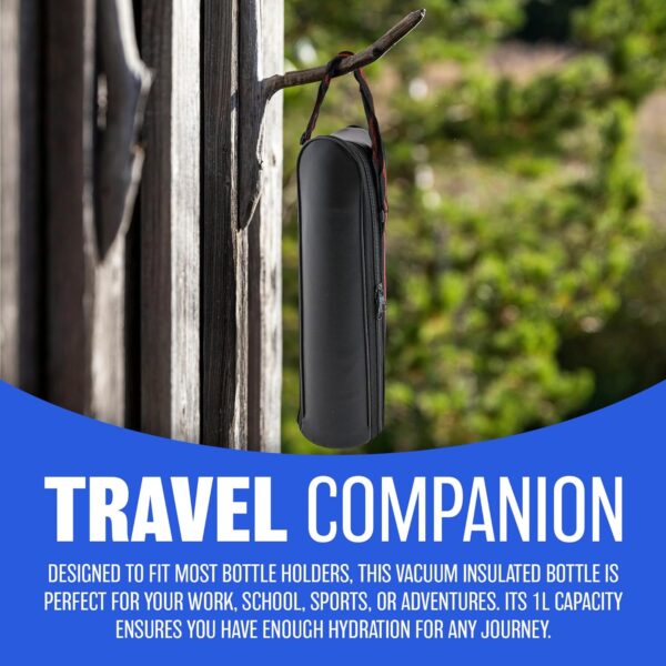 Prima Stainless Steel Vacuum Flask With Carry Case - 1L - Image 8