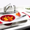 Dexas Over The Sink Cutting Board With Collapsible Colander Strainer