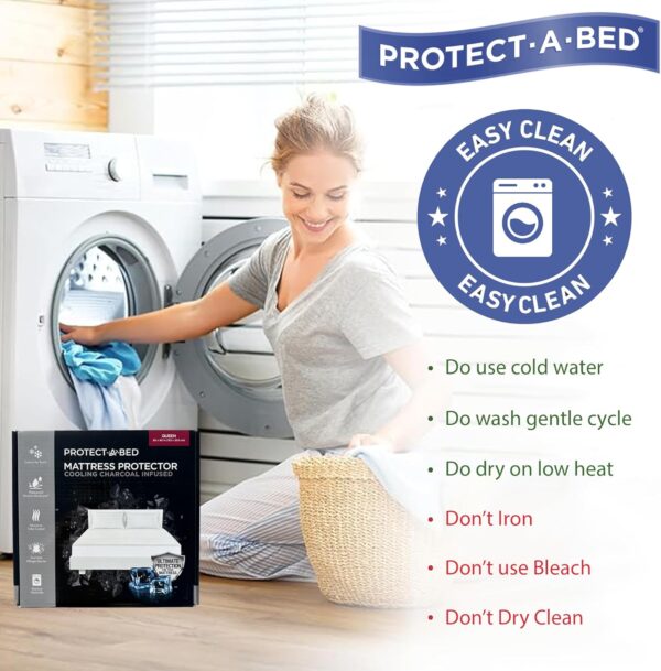 Protect A Bed Charcoal Infused Mattress Protector - Queen Size 60in x 80in - 152cm X 203cm - Image 5