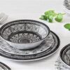 Member's Mark 18pc Melamine Dinnerware Set - Printmaker Design - Image 7