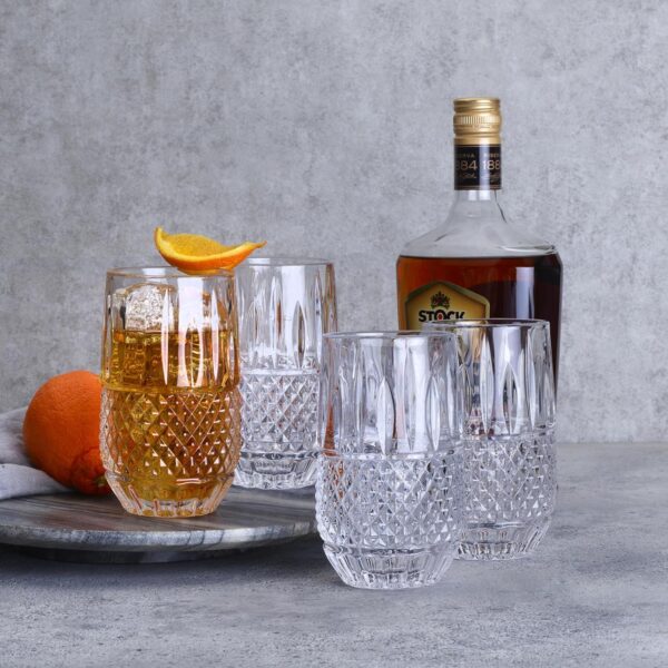 Mikasa Delano Highball Glass Cups - Set of 4