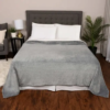 Kirkland Signature Plush King Blanket - 112" X 92" - Light Grey