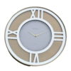 Pinner 18 Inches Round Crystal Wall Clock For Home Decor - Gold Mirrored Wall Clock
