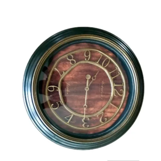 Westminster Antique Brushed Brass Wall Clock With Quartz Movement