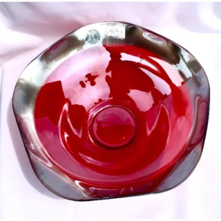 Silver Collection Decorative Console & Centerpiece Glass Bowl