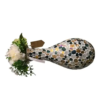 Mosaic Crackled Decorative Glass Flower Vase - 13.5" - Image 4