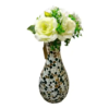 Mosaic Crackled Decorative Glass Flower Vase - 13.5" - Image 5