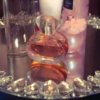 Lazy Suzan - Round Mirrored Decorative Serving Tray With Crystal Bead Platter - Image 3