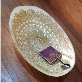 Artistic Accents Turkey Hand Decorated Glass Plate