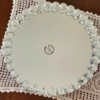 Lazy Suzan - Round Mirrored Decorative Serving Tray - Coffee Table Ottoman Crystal Bead Platt - Image 4