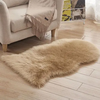 Mon Château Faux Fur Rug - 2 Ft. X 3 Ft. 3 In. - Tan