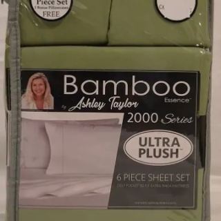 Bamboo Essence 2000 Series 6 Piece Bed Sheet Set - Green