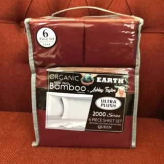 Bamboo Essence 2000 Series 6 Piece Bed Sheet Set - Red