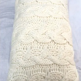 Threshold Chunky Knit Lumbar Throw Pillow 14" X 24" - Cream