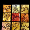 Metal Wall Sculpture Decoration - 9pcs - Image 4