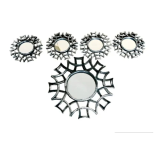 Stratton Home Burst Decorative Wall Mirror - Bronze - 5 Piece