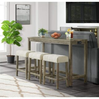 Oak Lawn Bar Table And Three Stools