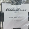 Eddie Bauer Plush Sherpa Fleece Throw – Reversible Blanket -Dark Plaid - Image 4